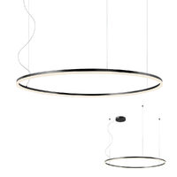 Lustra moderna neagra il. direct LED 84W/10256lm/4000K, Orbit 01-1964-TRIAC Redo