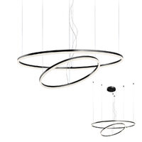 Lustra moderna neagra il. direct LED 42W/66W/4000K, Orbit 01-1966-TRIAC Redo