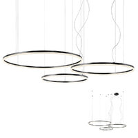 Lustra moderna neagra il. direct LED 42W+55W+66W/4000K, Orbit 01-1967-TRIAC Redo