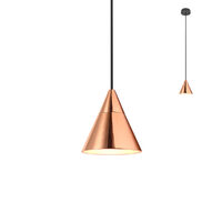 Lustra moderna aur roz abajur conic LED 7W/720lm/3000K, Eiko 01-2350 Redo