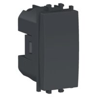Intrerupator simplu cu revenire Negru, 1 modul, 1P, EASY STYL Schneider Electric, LMR0120003