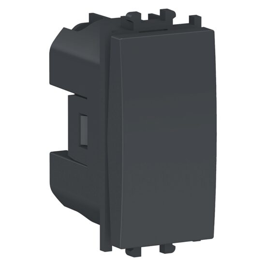 Intrerupator simplu cu revenire Negru, 1 modul, 1P, EASY STYL Schneider Electric, LMR0120003