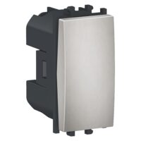Intrerupator simplu cu revenire Argintiu, 1 modul, 1P, EASY STYL Schneider Electric, LMR0120004
