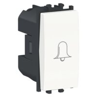 Intrerupator cu revenire simbol sonerie Alb, 1 modul, 1P, EASY STYL Schneider Electric, LMR0130001
