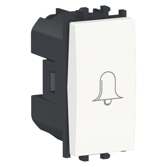 Intrerupator cu revenire simbol sonerie Alb, 1 modul, 1P, EASY STYL Schneider Electric, LMR0130001