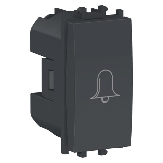 Intrerupator cu revenire simbol sonerie Negru, 1 modul, 1P, EASY STYL Schneider Electric, LMR0130003