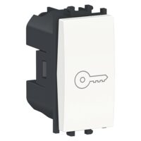 Intrerupator cu revenire simbol cheie Alb, 1 modul, 1P, EASY STYL Schneider Electric, LMR0140001