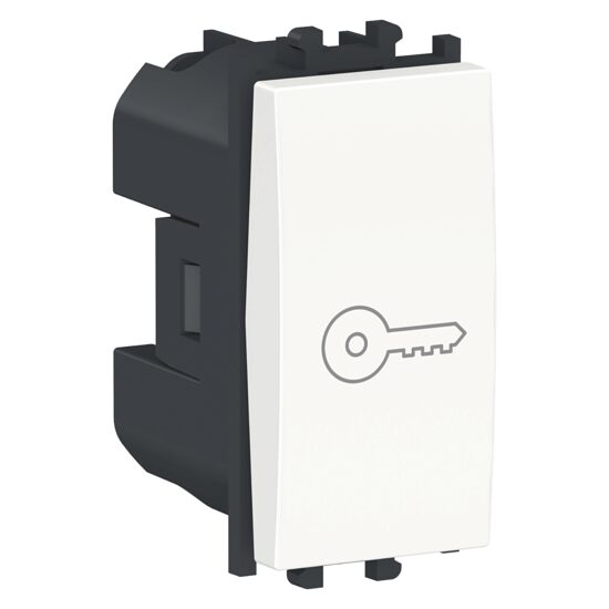 Intrerupator cu revenire simbol cheie Alb, 1 modul, 1P, EASY STYL Schneider Electric, LMR0140001