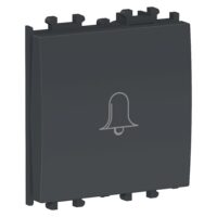 Intrerupator cu revenire simbol sonerie Negru, 2 module, 1P, EASY STYL Schneider Electric, LMR0230003