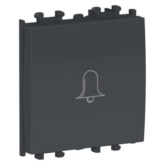 Intrerupator cu revenire simbol sonerie Negru, 2 module, 1P, EASY STYL Schneider Electric, LMR0230003
