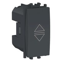 Intrerupator simplu jaluzele Negru, 1 modul, 1P, EASY STYL Schneider Electric, LMR0711003