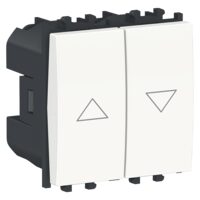 Intrerupator dublu jaluzele Alb, 2 module, 1P, EASY STYL Schneider Electric, LMR0712001
