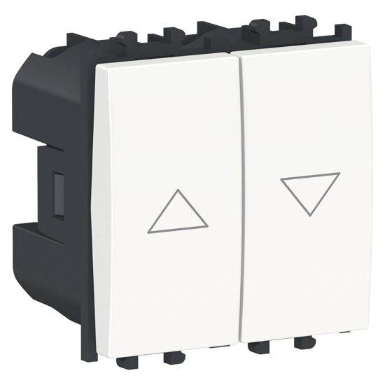 Intrerupator dublu jaluzele Alb, 2 module, 1P, EASY STYL Schneider Electric, LMR0712001