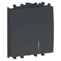Intrerupator cu revenire Negru, cu indicator localizare, 2 module, 1P, EASY STYL Schneider Electric, LMR1220003