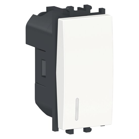 Intrerupator simplu Alb, cu indicator localizare, 1 modul, 1P, EASY STYL Schneider Electric, LMR1401001