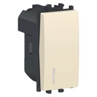 Intrerupator simplu Crem, cu indicator localizare, 1 modul, 1P, EASY STYL Schneider Electric, LMR1401002