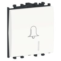 Intrerupator cu revenire simbol sonerie Alb, 2 module, 1P, EASY STYL Schneider Electric, LMR1402001
