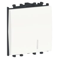 Intrerupator cu revenire Alb, cu indicator localizare, 2 module, 1P, EASY STYL Schneider Electric, LMR1403001