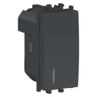 Intrerupator simplu cap scara Negru, cu indicator de localizare, 1 modul, 1P EASY STYL Schneider Electric, LMR1404003
