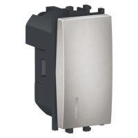 Intrerupator simplu cap scara Argintiu, cu indicator de localizare, 1 modul, 1P EASY STYL Schneider Electric, LMR1404004