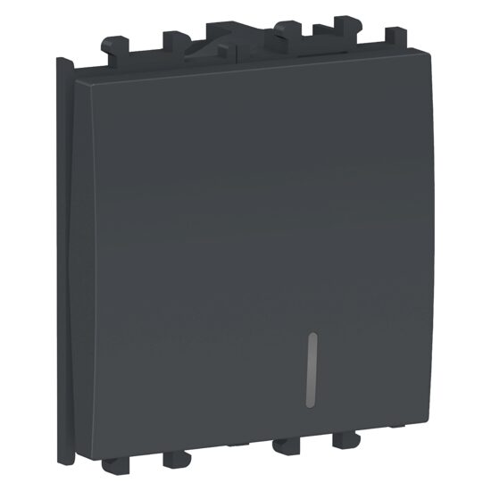 Intrerupator simplu Negru, cu indicator localizare, 1 modul, 1P, EASY STYL Schneider Electric, LMR1412003