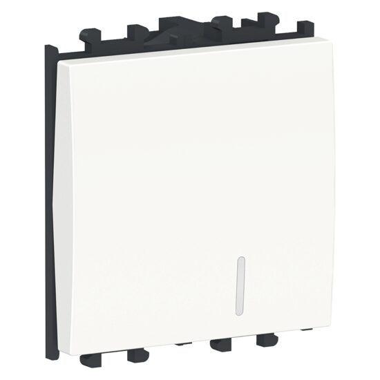 Intrerupator simplu cap scara Alb, cu indicator de localizare, 2 module, 2P, EASY STYL Schneider Electric, LMR1422001