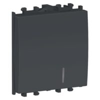 Intrerupator simplu cap scara Negru, cu indicator de localizare, 2 module, 2P, EASY STYL Schneider Electric, LMR1422003