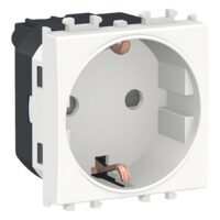 Priza standard German Alba, 2 module, 2P+E, 16A, EASY STYL Schneider Electric, LMR5210001