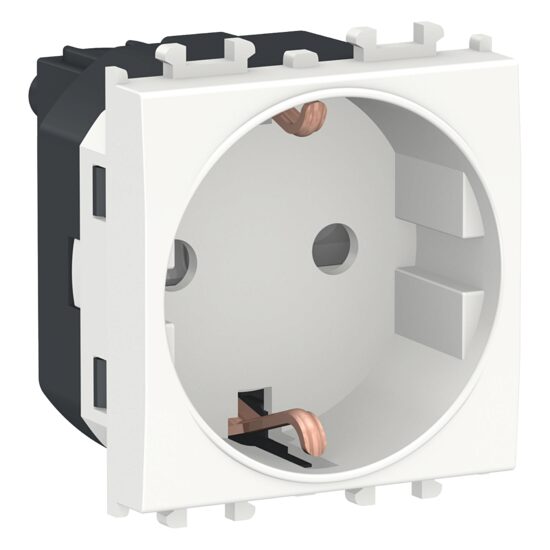 Priza standard German Alba, 2 module, 2P+E, 16A, EASY STYL Schneider Electric, LMR5210001