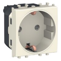 Priza standard German Crem, 2 module, 2P+E, 16A, EASY STYL Schneider Electric, LMR5210002