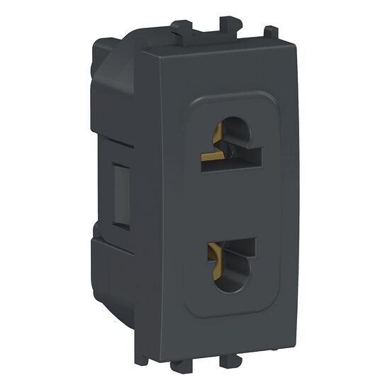 Priza standard Euroamerican Neagra, 1 modul, 2P, 16A, EASY STYL Schneider Electric, LMR5510003