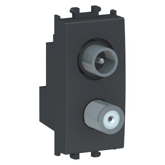 Priza TV/SAT Neagra, 1 modul, EASY STYL Schneider Electric, LMR6138003