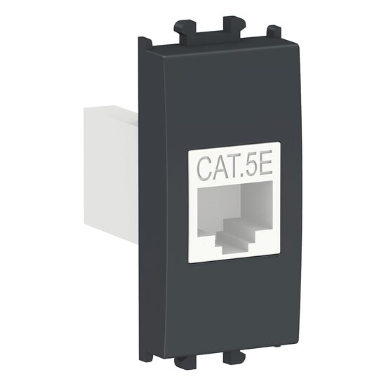 Priza de date Neagra, RJ45 Cat.5 UTP, 1 modul, EASY STYL Schneider Electric, LMR6232003