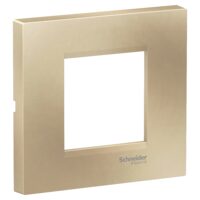 Rama ornamentala plata Bej Metalizat, 2 module, EASY STYL Schneider Electric, LMR7262007