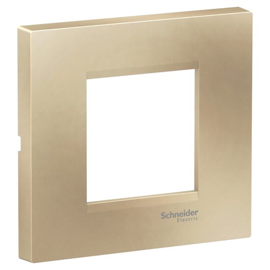Rama ornamentala plata Bej Metalizat, 2 module, EASY STYL Schneider Electric, LMR7262007