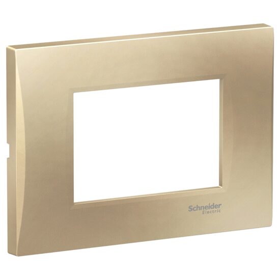 Rama ornamentala curbata Bej Metalic, 3 module, EASY STYL Schneider Electric, LMR7263008