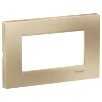 Rama ornamentala plata Bej Metalic, 4 module, EASY STYL Schneider Electric, LMR7264007