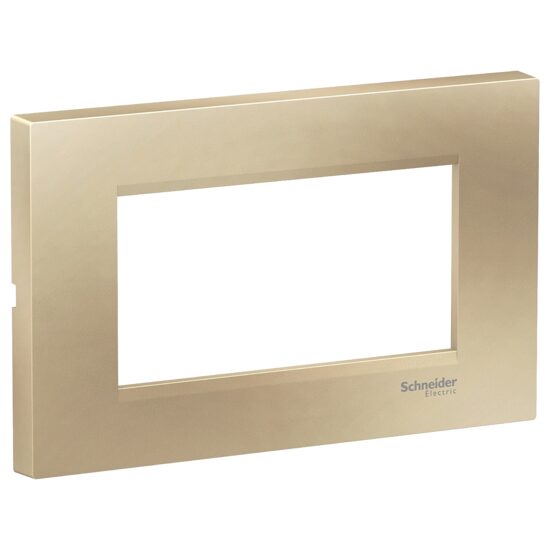 Rama ornamentala plata Bej Metalic, 4 module, EASY STYL Schneider Electric, LMR7264007
