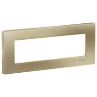 Rama ornamentala plata Bej Metalizat, 7 module, EASY STYL Schneider Electric, LMR7267007