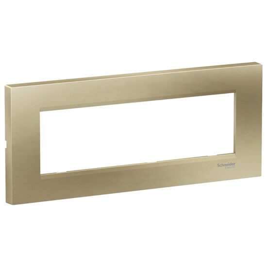 Rama ornamentala plata Bej Metalizat, 7 module, EASY STYL Schneider Electric, LMR7267007