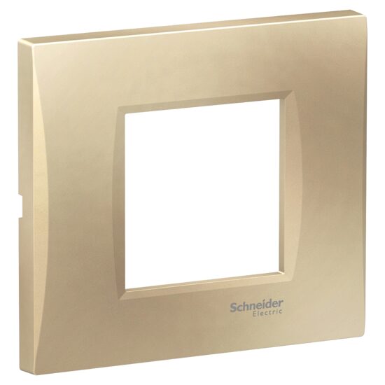 Rama ornamentala curbata Bej Metalizat, 2 module, EASY STYL Schneider Electric, LMR7362007