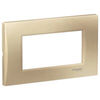 Rama ornamentala curbata Bej Metalizat, 4 module, EASY STYL Schneider Electric, LMR7364007