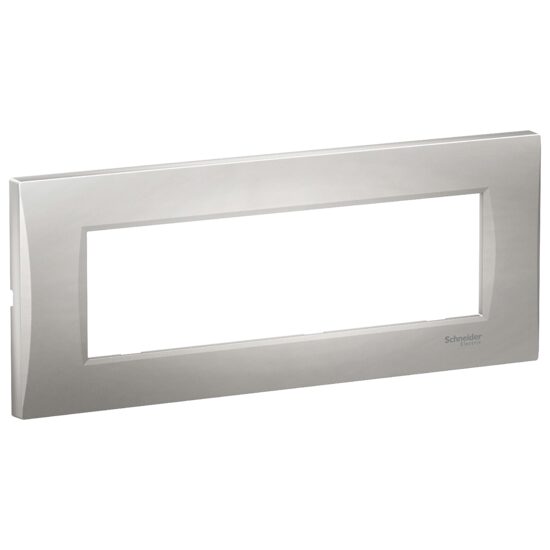 Rama ornamentala curbata Argintie, 7 module, EASY STYL Schneider Electric, LMR7367004