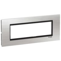 Rama ornamentala inox Argintiu/Negru, 7 module, EASY STYL Schneider Electric, LMR7667031