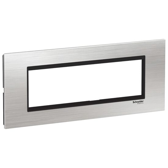 Rama ornamentala inox Argintiu/Negru, 7 module, EASY STYL Schneider Electric, LMR7667031
