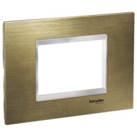 Rama ornamentala inox Bronz/Crom, 3 module, EASY STYL Schneider Electric, LMR7723038