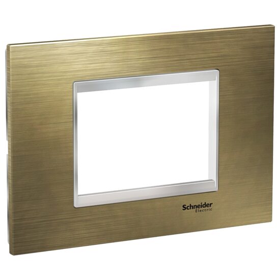 Rama ornamentala inox Bronz/Crom, 3 module, EASY STYL Schneider Electric, LMR7723038