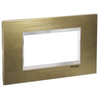 Rama ornamentala inox Bronz/Crom, 4 module, EASY STYL Schneider Electric, LMR7724038