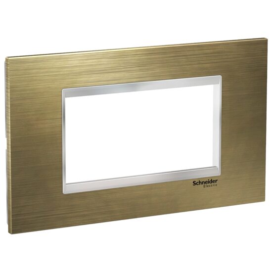 Rama ornamentala inox Bronz/Crom, 4 module, EASY STYL Schneider Electric, LMR7724038