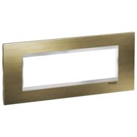 Rama ornamentala inox Bronz/Crom, 7 module, EASY STYL Schneider Electric, LMR7727038